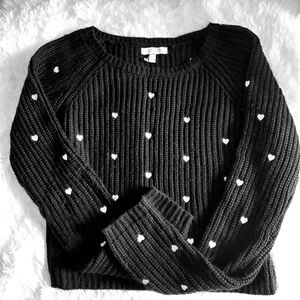 Black knitted sweater crop By Doll kill Delia's